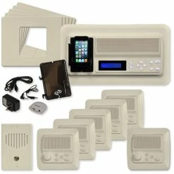 IST RETRO Music & Intercom System Package, 5 Rooms (Horizontal Frames)