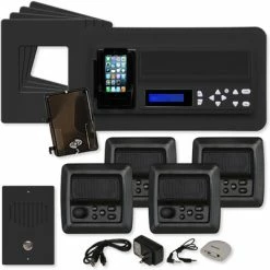 IST RETRO Music & Intercom System Package, 4 Rooms (Vertical Frames) 7 IST RETRO Music & Intercom System Package, 4 Rooms (Vertical Frames) -Skylink Lighting Sales Store ISRETROMV4PACx media Black 070