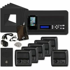 IST RETRO Music & Intercom System Package, 5 Rooms (Vertical Frames) 7 IST RETRO Music & Intercom System Package, 5 Rooms (Vertical Frames) -Skylink Lighting Sales Store ISRETROMVxPAC media Black 070