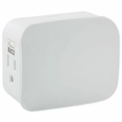 Enbrighten Z-Wave Plus Plug-in Smart Switch, Dual Outlet, Gen5, White