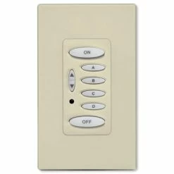 PCS PulseWorx UPB Dimmer Wall Switch, 6 Button -Skylink Lighting Sales Store PCKPLD6x media Almond 030