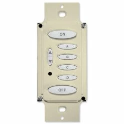 PCS PulseWorx UPB Wall Controller, Load Relay, 8A, 6 Button -Skylink Lighting Sales Store PCKPLR6x media Almond 031