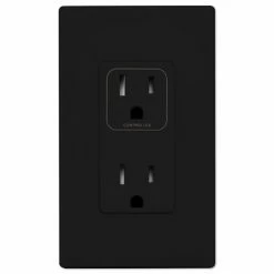 PCS SimpleWorx Split Duplex Wall Receptacle 13 PCS SimpleWorx Split Duplex Wall Receptacle -Skylink Lighting Sales Store PCRAM15x media Black 070