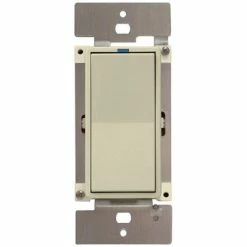 PCS PulseWorx UPB Auxiliary/Remote Dimmer Wall Switch -Skylink Lighting Sales Store PCRWSx media Almond 031