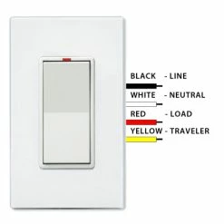 PCS SimpleWorx Wall Switch Transceiver Relay, 15A, White (Open Box) -Skylink Lighting Sales Store PCSWXWSXR15W OB media 003