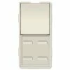 Simply Automated UPB Faceplate, Single Rocker & 4 Bar Buttons -Skylink Lighting Sales Store SAZS25Bx media Light20Almond 040
