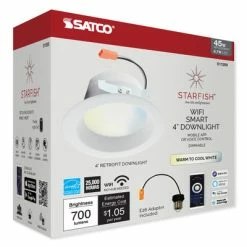 SATCO Starfish Wi-Fi 4" LED Tunable & Dimmable White Recessed Retrofit Downlight 7 SATCO Starfish Wi-Fi 4" LED Tunable & Dimmable White Recessed Retrofit Downlight -Skylink Lighting Sales Store SFS11259 media 002