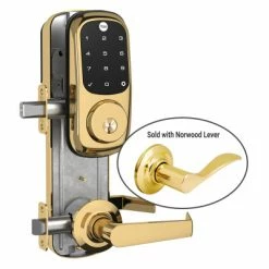 Yale Z-Wave Plus Assure Interconnected Lockset With Touchscreen Deadbolt, Norwood Lever, Right-Handed 7 Yale Z-Wave Plus Assure Interconnected Lockset With Touchscreen Deadbolt, Norwood Lever, Right-Handed -Skylink Lighting Sales Store YAYRC226ZW2NW5xRH media Polished Brass 390