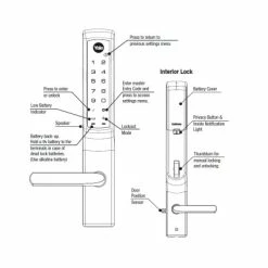 Yale Z-Wave Plus Assure Lock For Andersen Patio Doors, Gen5 -Skylink Lighting Sales Store YAYRM276ZW2x media Black 072